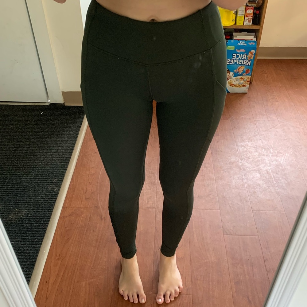 army green lululemon speed up tight!